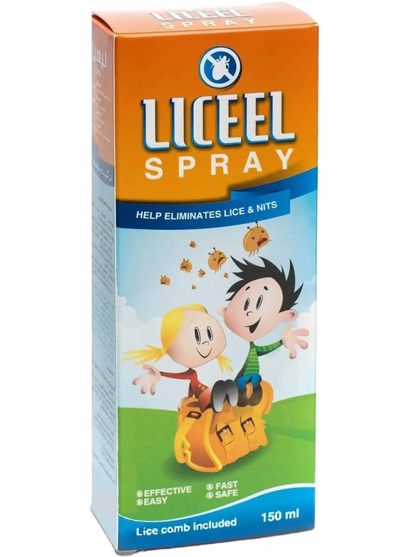 LICEEL Spray Help Eliminates Lice & Nits  150 ml - Image 1
